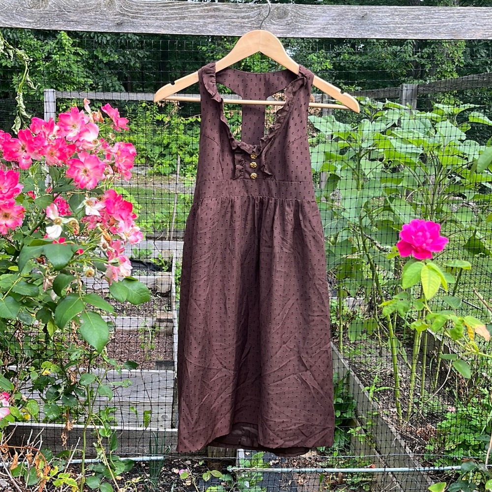 Cottagecore brown dress